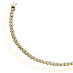 18K Yellow Gold Ladies Round Brilliant Cut 2.00 CTW Diamond Tennis Bracelet - Pobjoy Diamonds