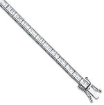 18K White Gold Baguette Cut Diamond Tennis Bracelet 3.00 Carat G-H/Si - Pobjoy Diamonds