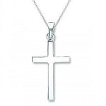 925 Silver Cross & Belcher Chain - Pobjoy Diamonds