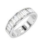 Platinum Baguette Cut Half Eternity/Cocktail Ring 1.50 Carats