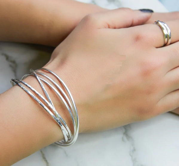 Silver hotsell russian bangle