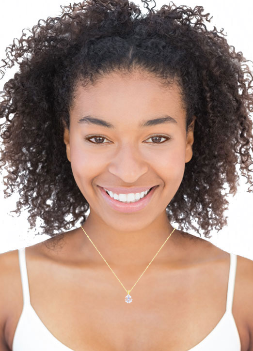 9 Carat Yellow Gold Cluster Diamond Pendant - Pobjoy Diamonds