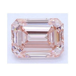18K Gold Fancy Pink Emerald Cut Lab Grown Diamond 1.01 Carat Ring VVS2 - Pobjoy Diamonds