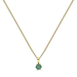 9K Gold Ladies Emerald Pendant Necklace - Pobjoy Diamonds