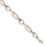 9K Yellow & White Gold Ladies Fancy Bracelet - Pobjoy Diamonds