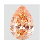 Fancy Vivid Orangy Pink Pear Shaped Lab Grown Diamond 1.00 Carat - Pobjoy Diamonds