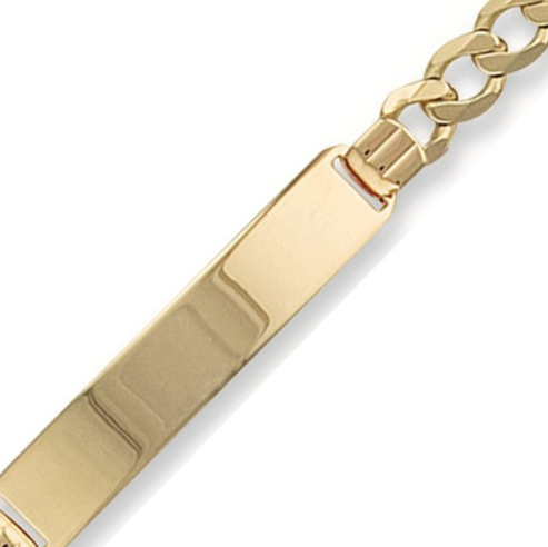 Curb 9K Yellow Gold Identity Bracelet