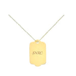 9K Yellow Gold Small Tag & Neck Chain - Pobjoy Diamonds