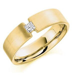 Gents Tension Set Diamond Ring In 18K Gold F-G/VS Pobjoy Diamonds