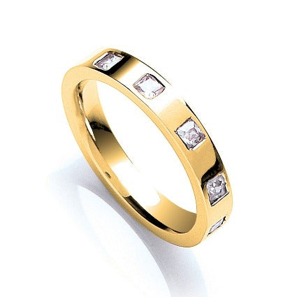 Five Stone Diamond Wedding Band 3mm