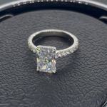 Radiant Brilliant Cut 4.05 Carat E/VVS1 & Platinum Ring - Balancing Payment - Pobjoy Diamonds