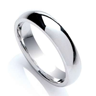 950 Platinum Traditional Court Wedding Band 4mm - Pobjoy Diamonds