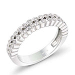 Platinum Bezel Set Diamond Cocktail Ring-Pobjoy Diamonds