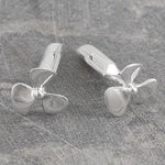 Handmade Sterling Silver Propeller Cufflinks - Pobjoy Diamonds