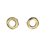 Sterling Silver Yellow Gold Plated Nut Stud Earrings - Pobjoy Diamonds