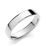 950 Platinum Soft Court Wedding Band 4mm - Pobjoy Diamonds