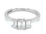 1.80 Carat Emerald Or Radiant Cut Diamond Trilogy Ring F/VS1 - Pobjoy Diamonds