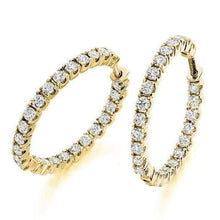 Load image into Gallery viewer, 18K Gold Diamond Hoop Earrings 1.00 Carat