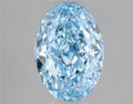1.50ct Oval Lab Grown Diamond (Colour Fancy Vivid Blue, Clarity VVS2, IGI Certified) - Pobjoy Diamonds