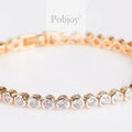 18K Gold Lab Diamond Tennis Bracelet 9.00 Carats - Pobjoy Diamonds