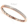 18K Rose Gold Ladies 2.10 Carat Ladies Diamond Bangle