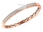 18K Rose Gold Ladies 2.10 Carat Ladies Diamond Bangle - Pobjoy Diamonds