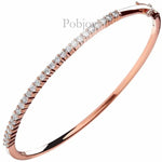 18K Rose Gold & 1.10 Carat Diamond Bangle - Pobjoy Diamonds