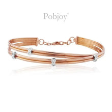 Load image into Gallery viewer, 18K Rose Gold &amp; Scattered Diamond Bangle 0.10 CTW