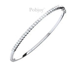 18K White Gold 1.15 Carat Diamond Bangle - Pobjoy Diamonds