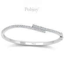 Load image into Gallery viewer, 18K White Gold 1.20 Carat Hinged Diamond Bangle