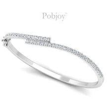 Load image into Gallery viewer, 18K White Gold 1.20 Carat Hinged Diamond Bangle