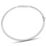 18K White Gold 1.20 Carat Hinged Diamond Bangle - Pobjoy Diamonds