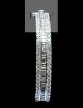 Load image into Gallery viewer, 18K White Gold Baguette Diamond Bangle 6.90 Carats