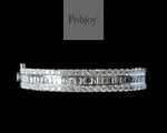 18K White Gold Baguette Diamond Bangle 6.90 Carats - Pobjoy Diamonds