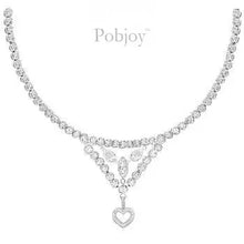 Load image into Gallery viewer, 18K White Gold Diamond Heart Necklace 8.00 Carats
