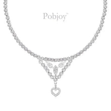 Load image into Gallery viewer, 18K White Gold Diamond Heart Necklace 8.00 Carats