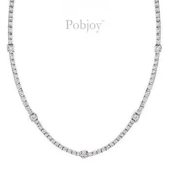 18K White Gold Diamond Necklace 7.10 Carats - Pobjoy Diamonds