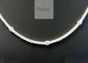 18K White Gold Diamond Necklace 7.10 Carats