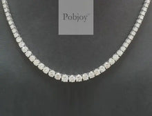 Load image into Gallery viewer, 18K White Gold Graduated Diamond Necklace 18.00 Carats