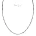 18K White Gold Ladies Diamond Line Necklace - 10.00 Carats - Pobjoy Diamonds
