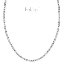 Load image into Gallery viewer, 18K White Gold Ladies Diamond Line Necklace - 15.00 Carats