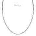 18K White Gold Ladies Diamond Line Necklace - 15.00 Carats