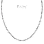 18K White Gold Ladies Diamond Line Necklace - 15.00 Carats - Pobjoy Diamonds