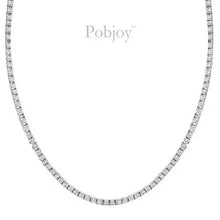 Load image into Gallery viewer, 18K White Gold Ladies Diamond Line Necklace - 15.00 Carats