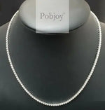 18K White Gold Ladies Diamond Line Necklace - 15.00 Carats - Pobjoy Diamonds