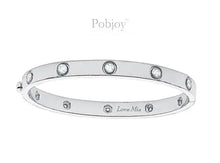 Load image into Gallery viewer, 18K White Gold Studded Diamond Bangle 1.00 Carat