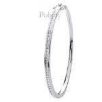 18K White Or Yellow Gold Diamond Bangle 1.00 Carat - Pobjoy Diamonds