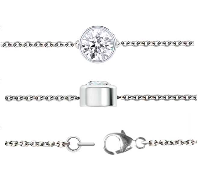 Bespoke Lab Grown Diamond Platinum Chain Bracelet - Pobjoy Diamonds