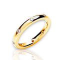 18K Yellow Gold & Diamond 2mm Wedding Band - Pobjoy Diamonds