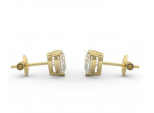 Load image into Gallery viewer, 18K Gold 1.00 Carat Heart Shaped Diamond Earrings
